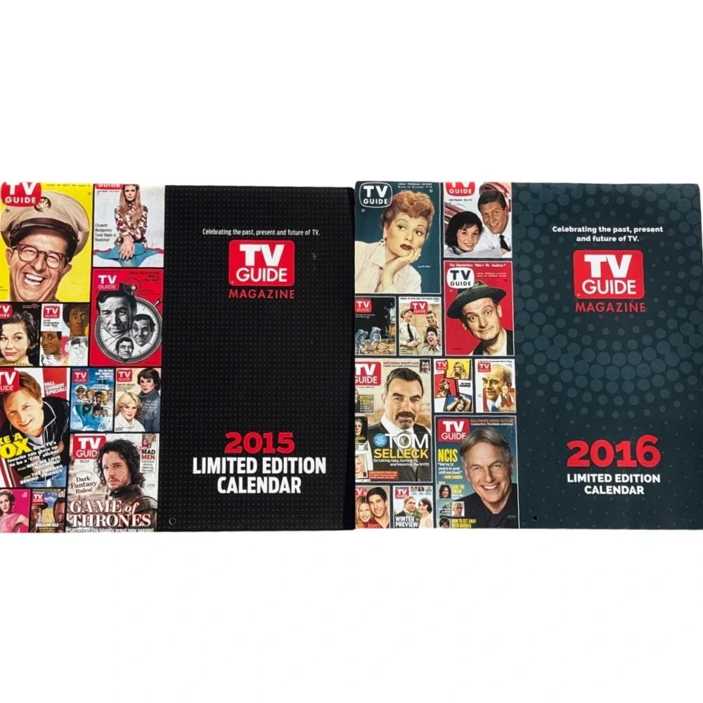 Lot 2 TV Guide Magazine Ltd Edition‎ Calendars (2015 & 2016) Classic Covers